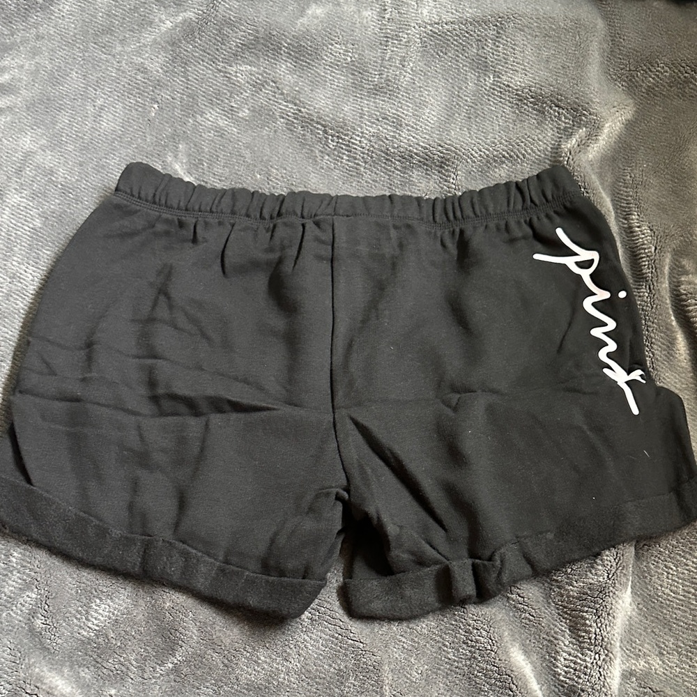 Black Women's Lounge Shorts with Script Logo Victoria secrets size medium